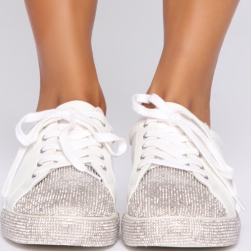 Glamorous BLING RHINESTONE Sneakers - Picture 6 of 15